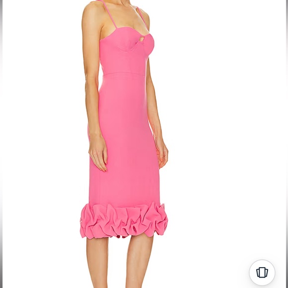 Revolve NBD Roja midi dress in hot pink Size M - Picture 4 of 11